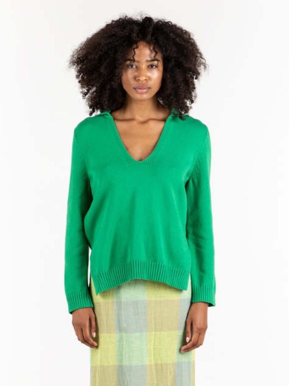 Leset May V-Neck Polo Sweater
